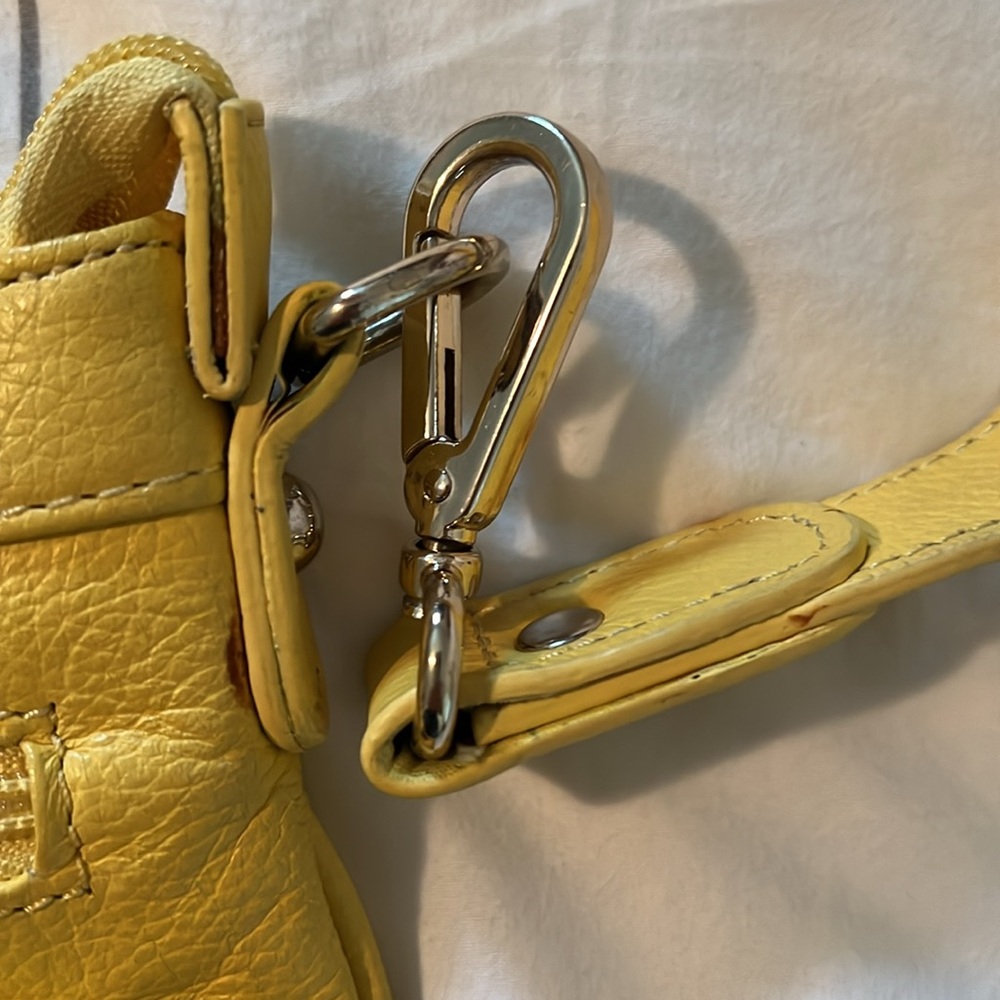 Cynthia Rowley yellow leather crossbody purse - Picture 7 of 12